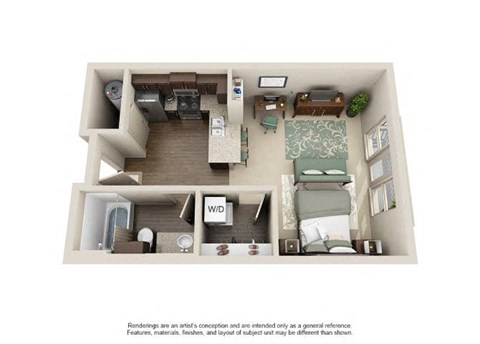 Floorplan_E1 at The Atlantic Highland Park, Dallas
